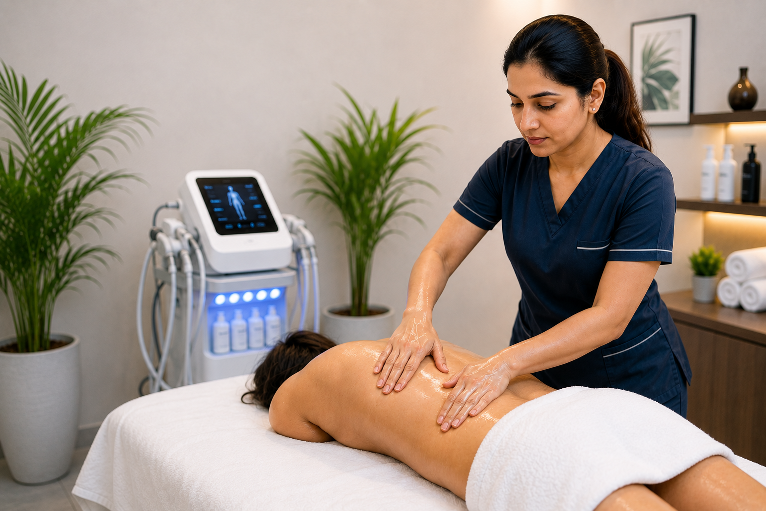 Clinical lymphatic drainage massage