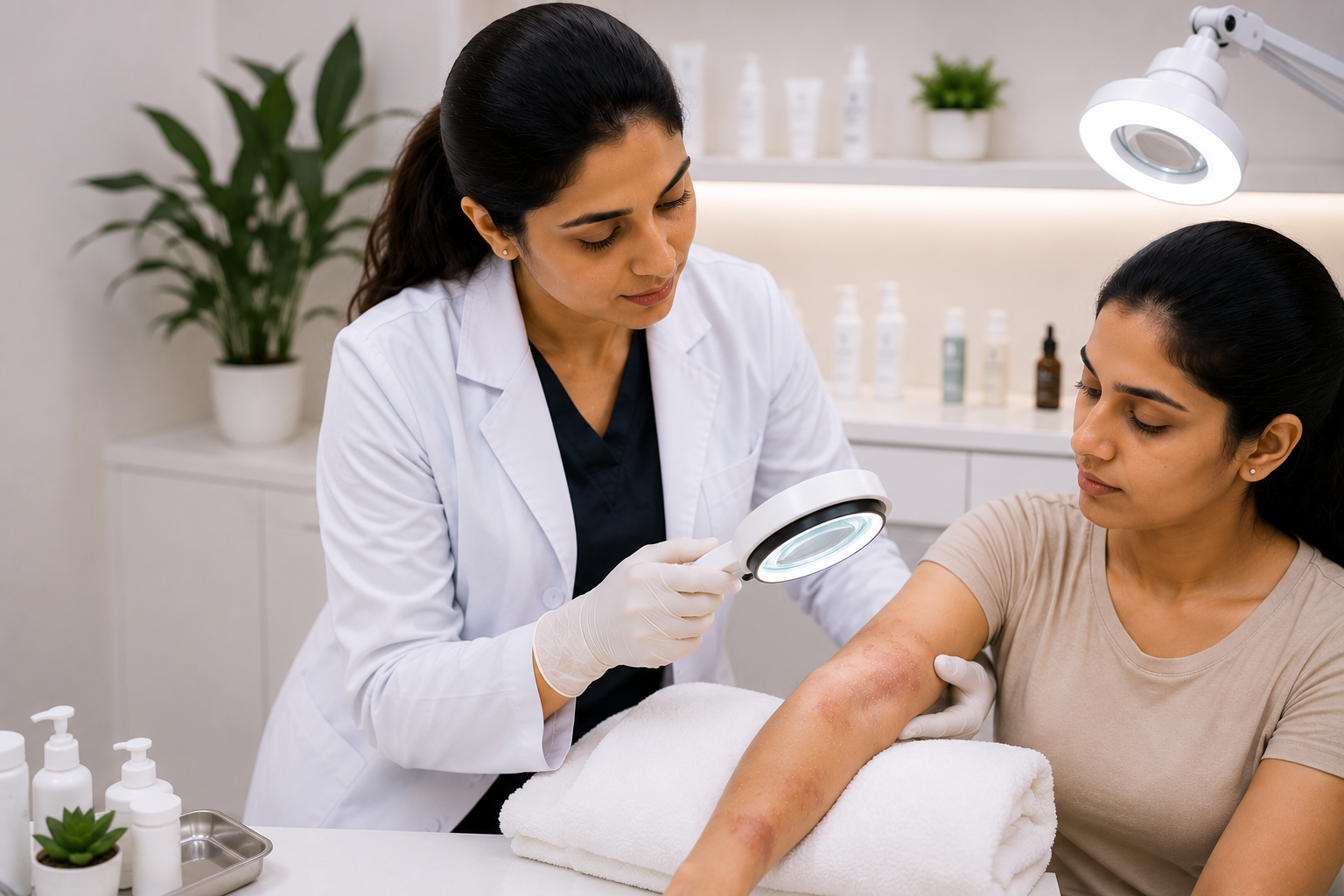 Aesthetic skin clinical fungal diagnostics consultation