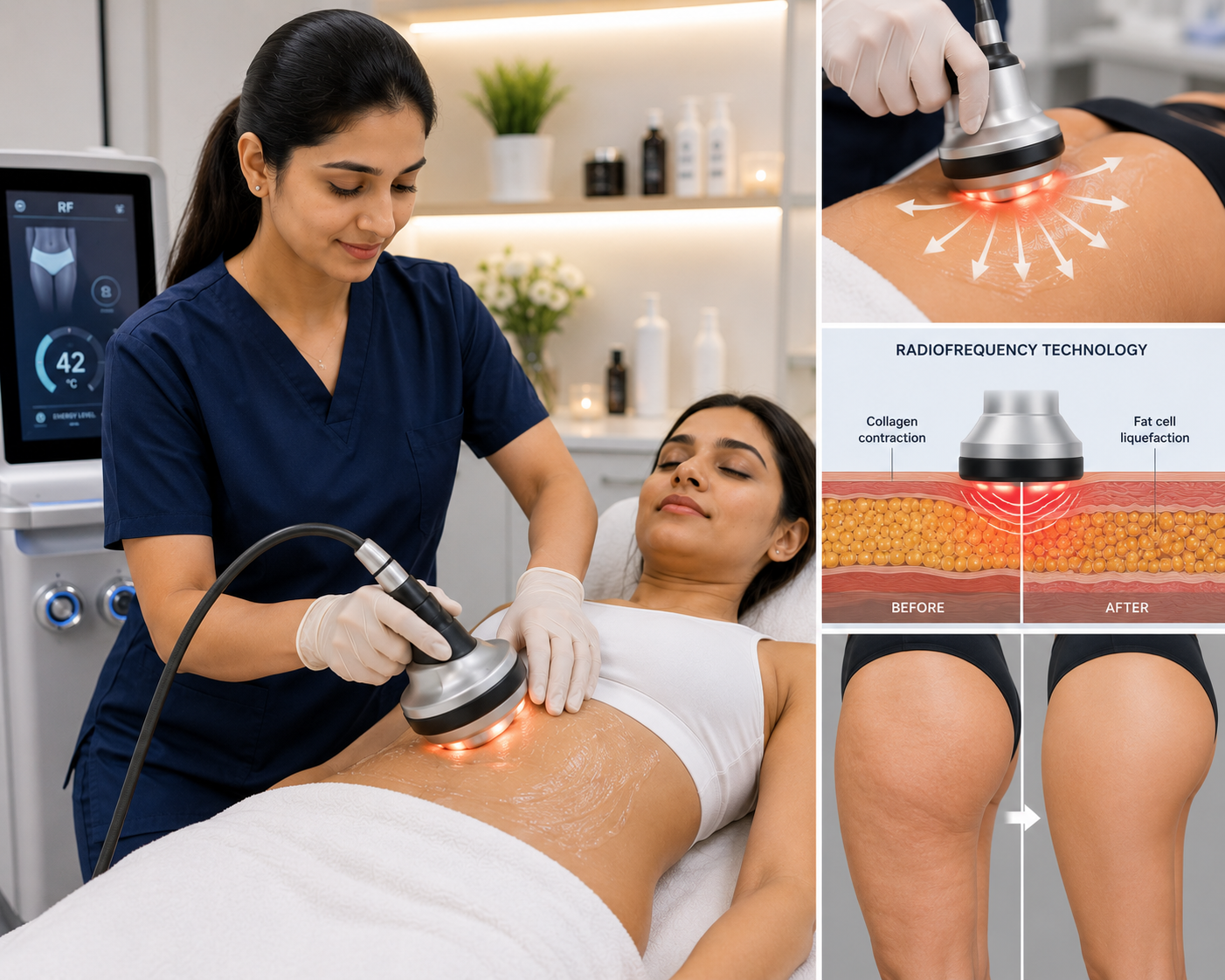 Radiofrequency thermal sculpting treatment